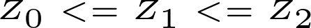 Z_0 <= Z_1 <= Z_2